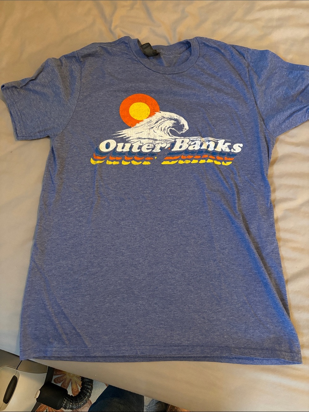 5/$25!! Gildan Blue Outer Banks Wave Graphic Tee